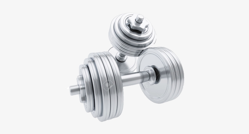 Massages & Physioterapy - Silver Dumbbells, transparent png
