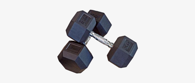 Rubber Dumbbells - York Rubber Hex 30 Lb Dumbbell, transparent png