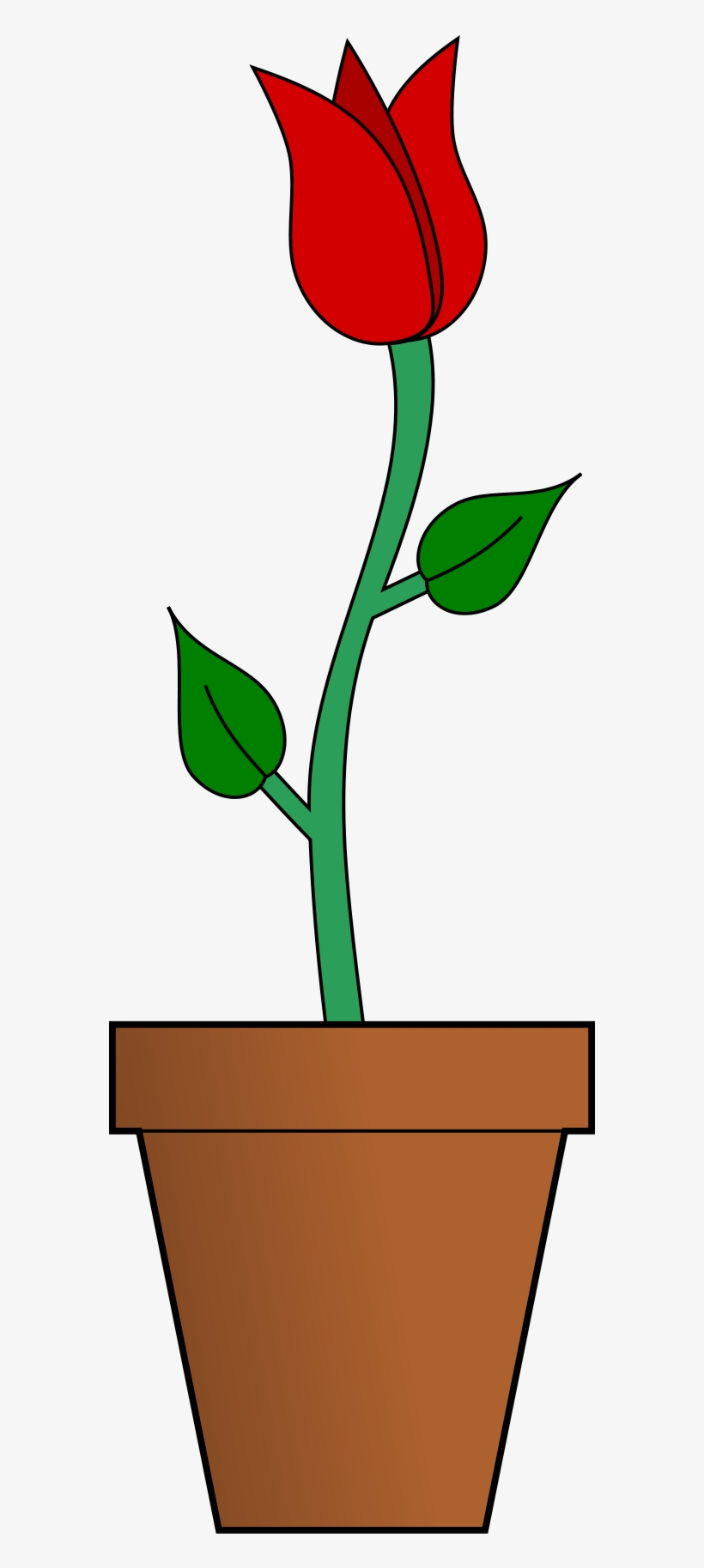 Symbol Flower Rose Panda Free Images Christian - Flower Vase Cartoon Png, transparent png