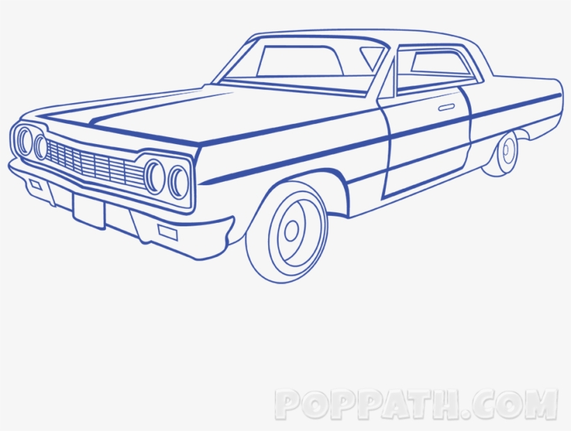 Clip Free Library Fast Drawing Classic Car - Graphics, transparent png