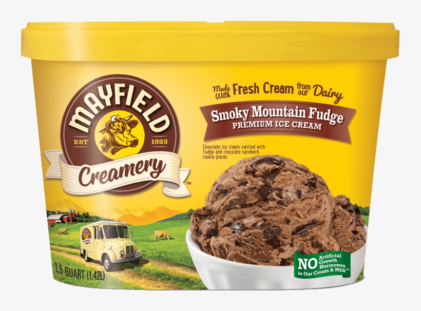 Smoky Mountain Fudge - Mayfield Ice Cream Brown Cow, transparent png
