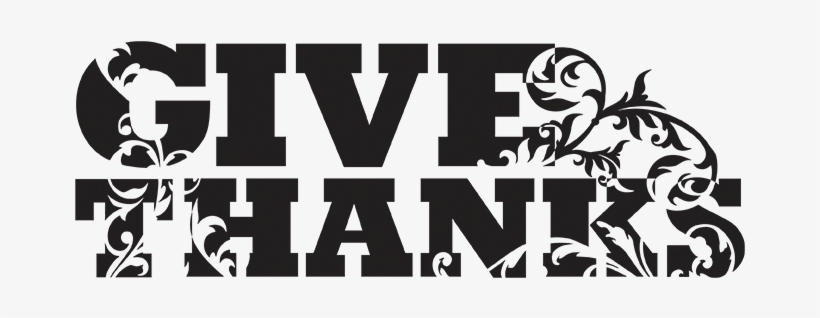 Give Thanks Swirly - Poster, transparent png