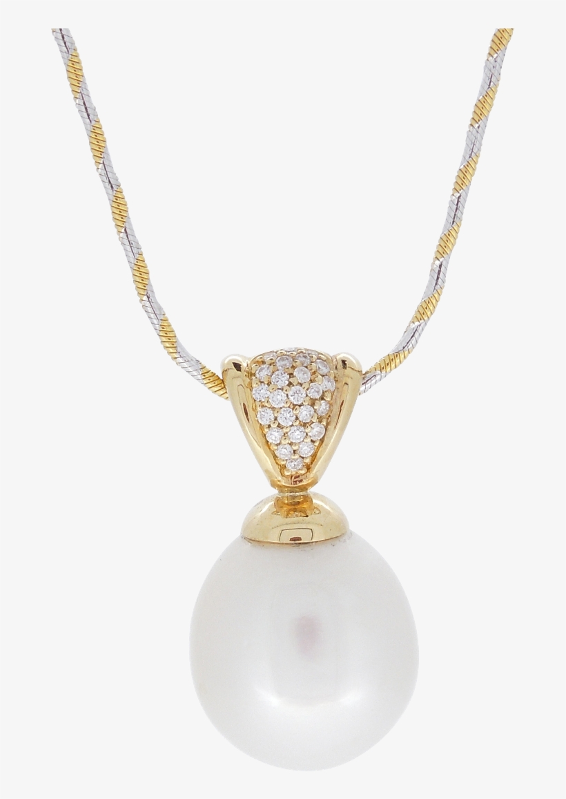 Pearl & Diamond Set Pendant - Locket, transparent png