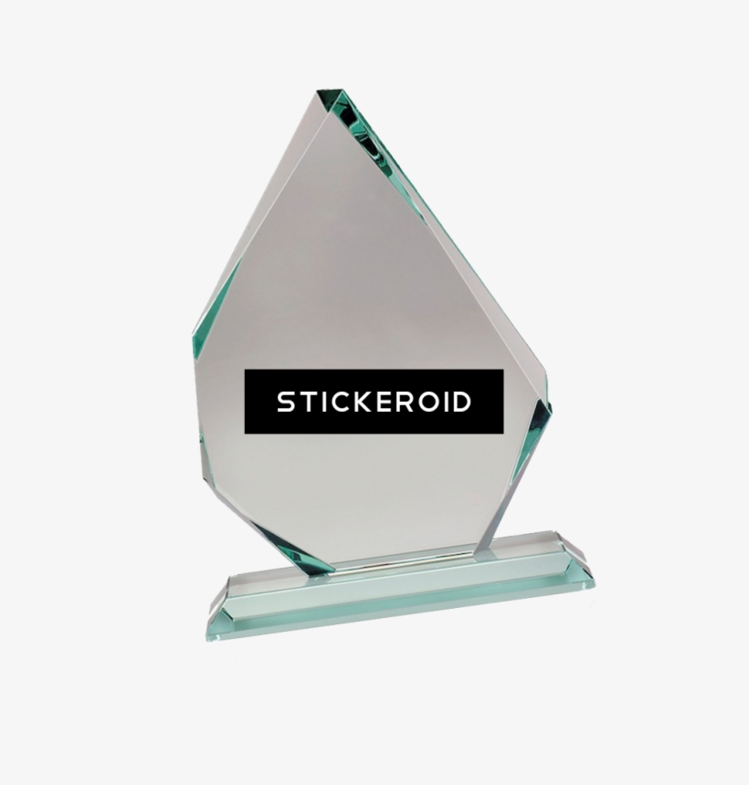 Glass Award - 5 Inch Asymmetrical Optical Crystal Award, transparent png