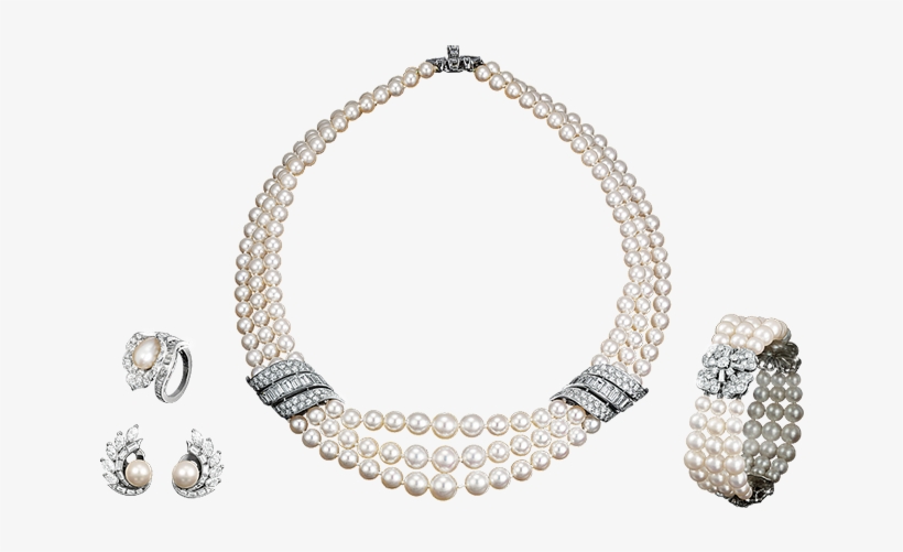 Platinum, Pearls, Diamonds - Pearl Sets Van Cleef And Arpels, transparent png
