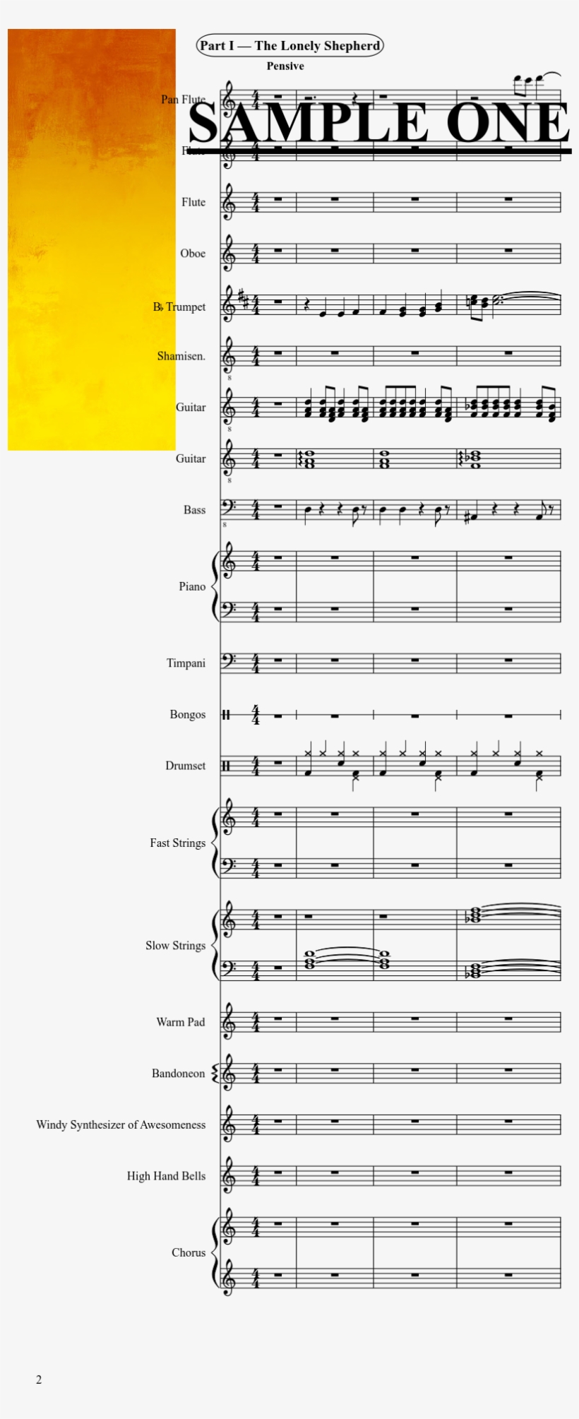 Kill Bill Sheet Music Composed By Zamfir & Grand Duel Flute