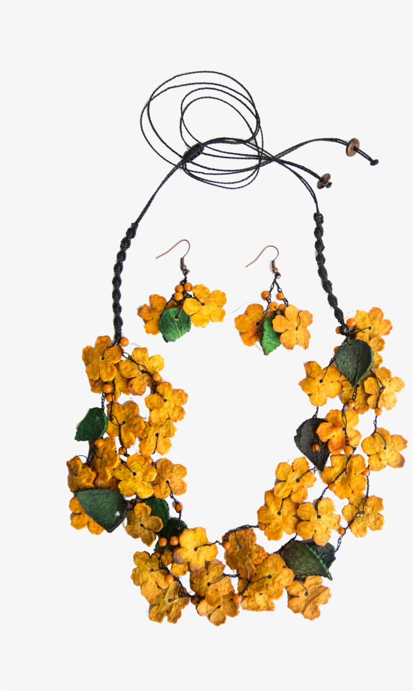 Elda Orange Peel Necklace Set - Necklace, transparent png