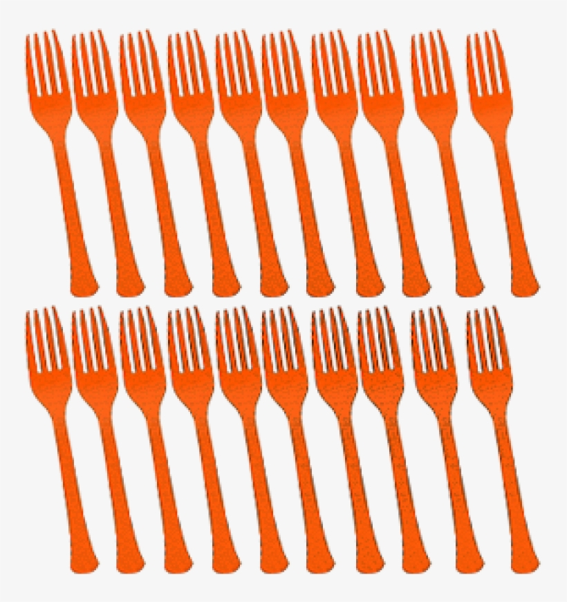 Orange Peel Premium Quality Plastic Forks 20ct - Plastic, transparent png