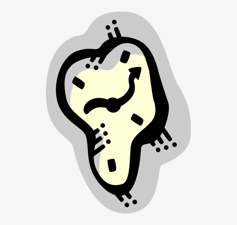Vector Illustration Of Salvador Dalí Persistence Of - Salvador Dali Clock Vector, transparent png