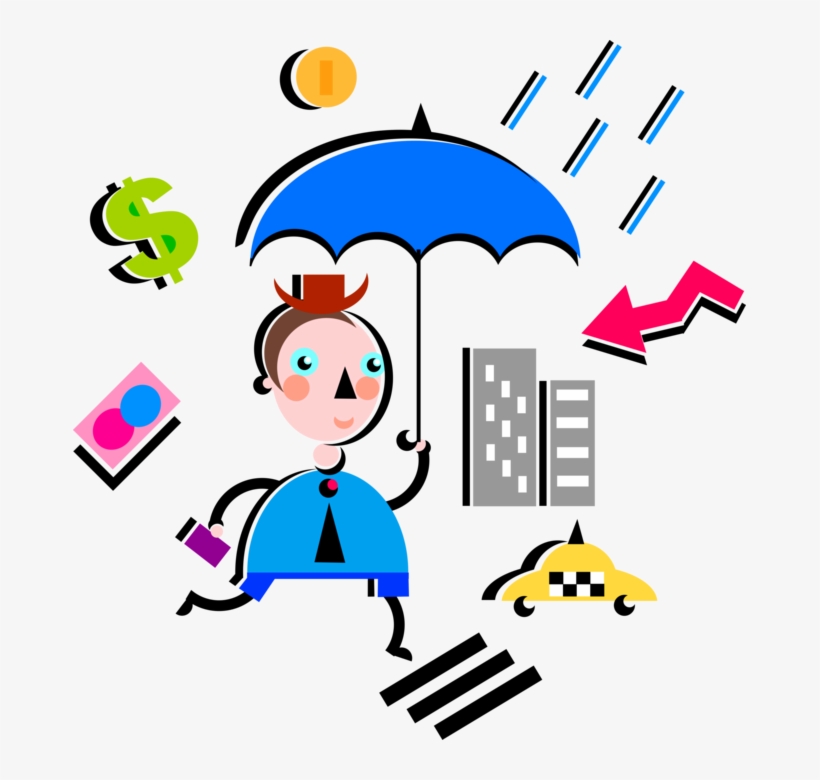 Vector Illustration Of Businessman With Insurance Coverage, transparent png