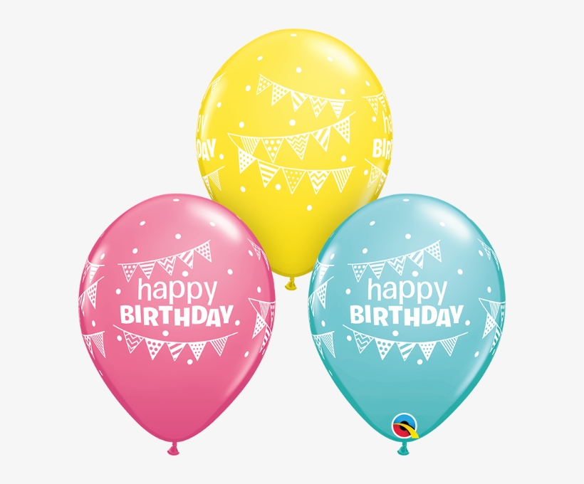 Birthday Pennants & Dots 11" Latex Balloons - 11" Special Assorted 50 Count Birthday Latex Balloons, transparent png