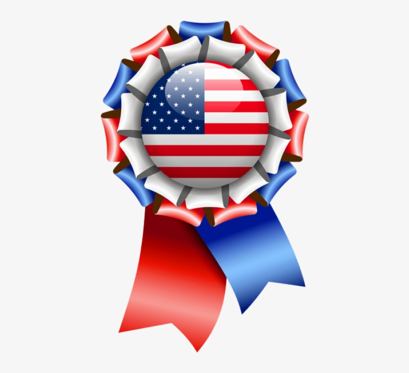 Free Png Usa Flag Rosette Ribbon Png Images Transparent - Circle, transparent png