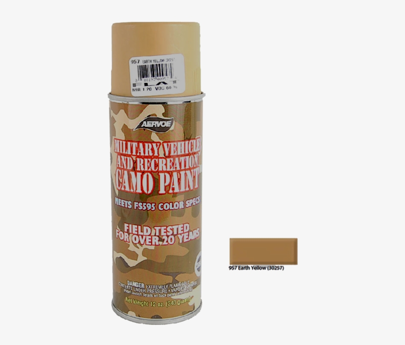 Picture Of Aervoe Earth Yellow Camo Paint - Aervoe 12 Oz. Military Vehicle & Recreation Camo, transparent png