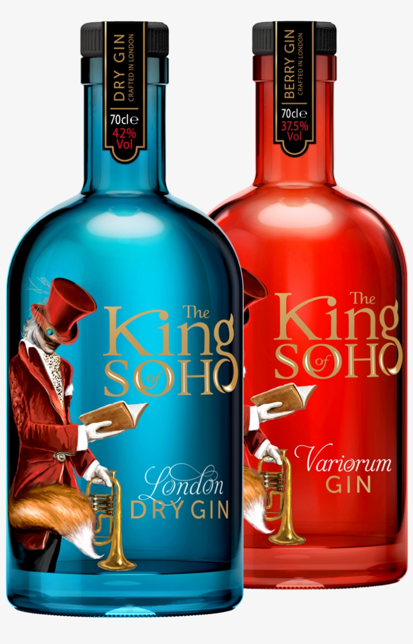 King Of Soho London Dry Gin, Gin Lovers, Gin And Tonic, - King Of Soho Gin, transparent png