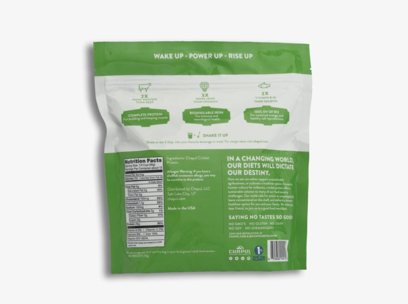 Chapul Cricket Flour Protein - Broccoli, transparent png