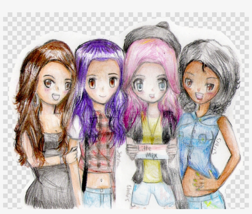 Sketches Of Little Mix Clipart Little Mix Drawing - Cool Drawing Of Little Mix, transparent png