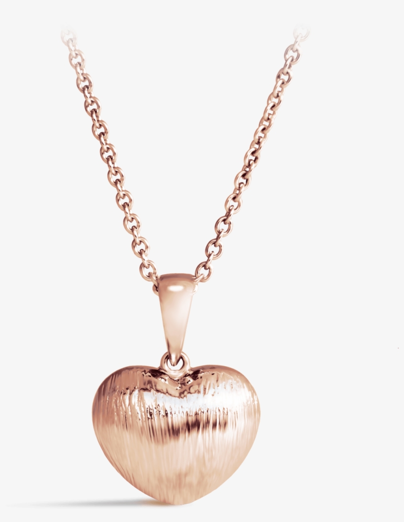 Rose Gold Heart Necklace, transparent png