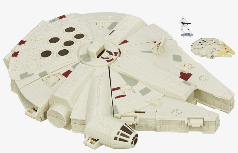 Micromachines Millenium Falcon Playset - Star Wars The Force Awakens Micro Machines Millennium, transparent png