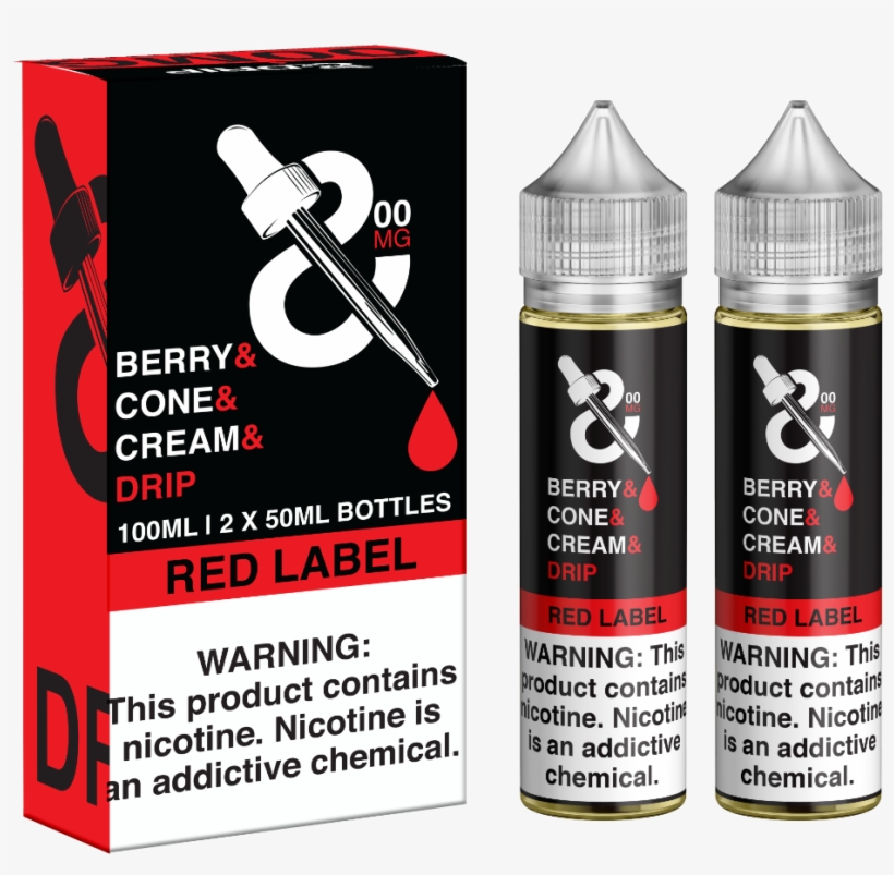 Red Label By &drip Eliquids - Electronic Cigarette Aerosol And Liquid, transparent png