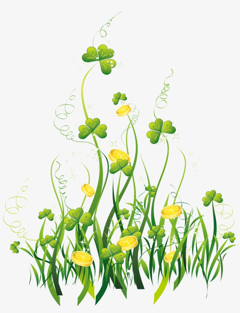 Shamrocks With Coins Pngs, transparent png