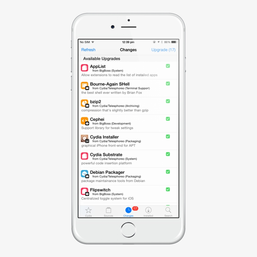 Cydia Features - Cydia Sources Ios 10, transparent png