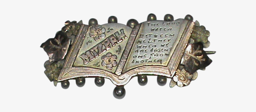 English Antique Sterling Silver 1906 Mizpah Brooch - Jewellery, transparent png