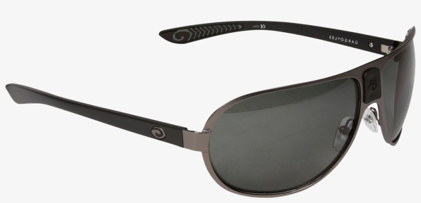 Gargoyles Pilot Sunglasses, Gun Metal Frame With Smoke - Lens, transparent png