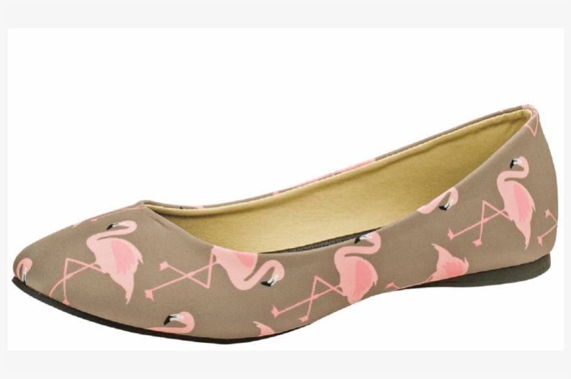 Flamingo Flats - T.u.k. Shoes Womens Character Flat Pink Flamingos Print, transparent png