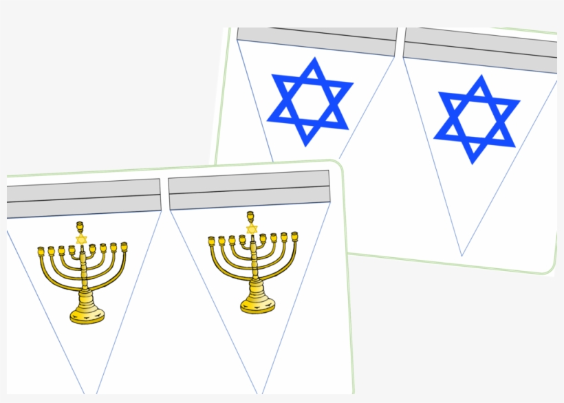 Hanukkah Bunting, transparent png