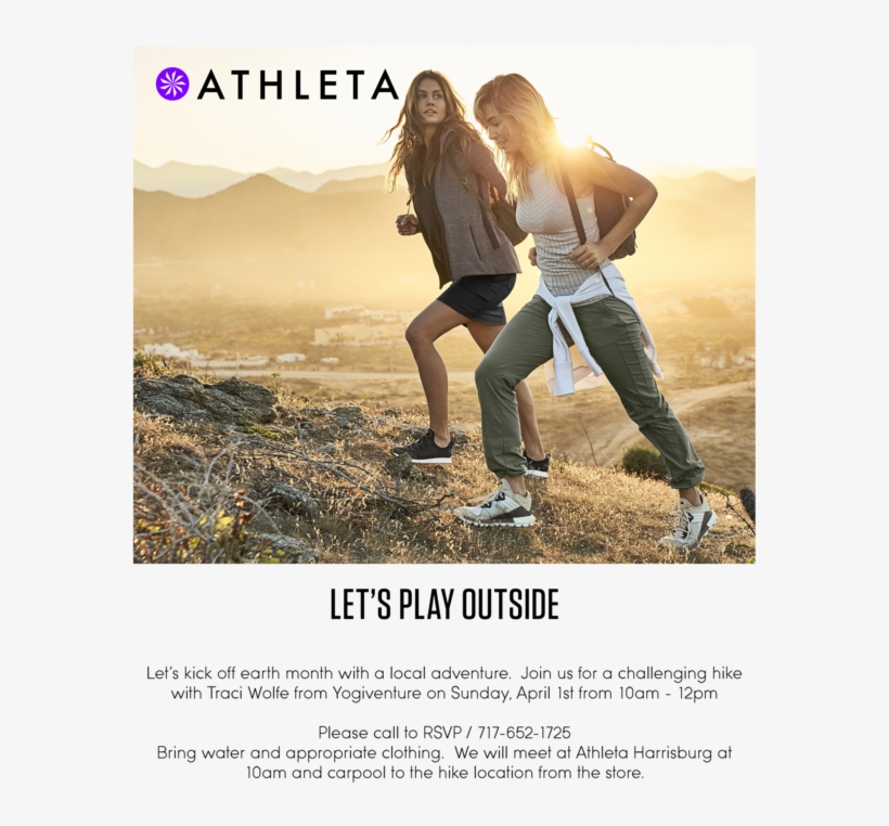 Let's Play Outside With Yogiventure And Athleta - Athleta, transparent png