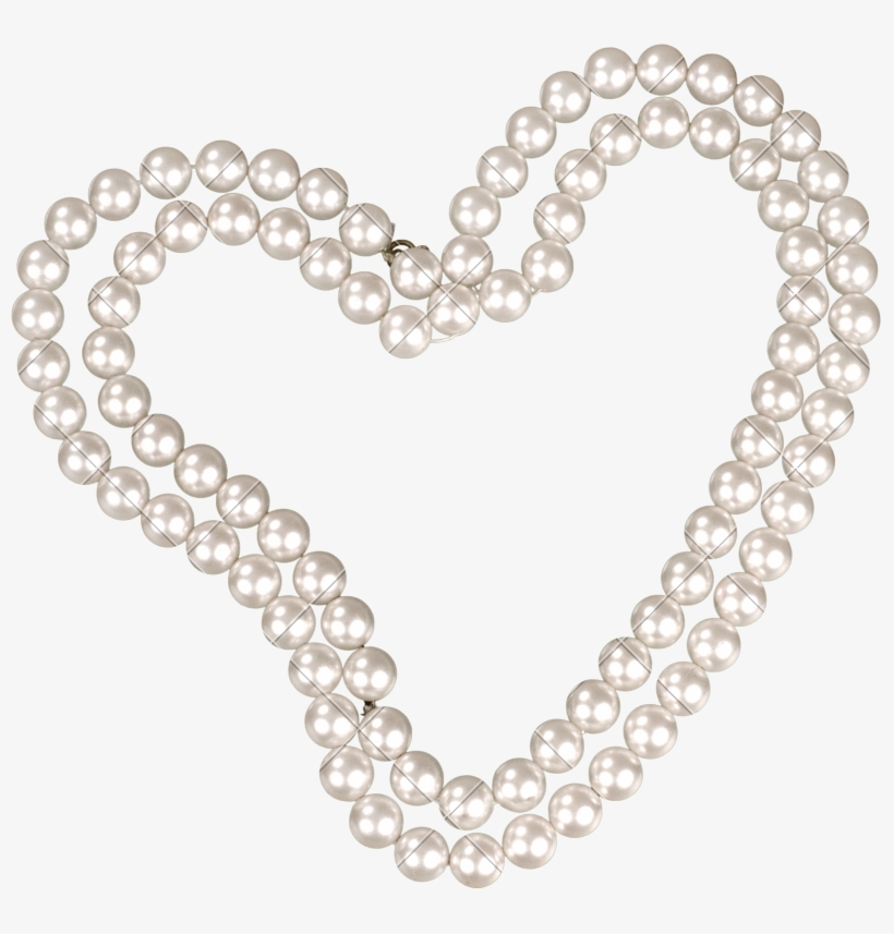 Pearl Necklace In Shape - Pearl In Shape Of Heart, transparent png