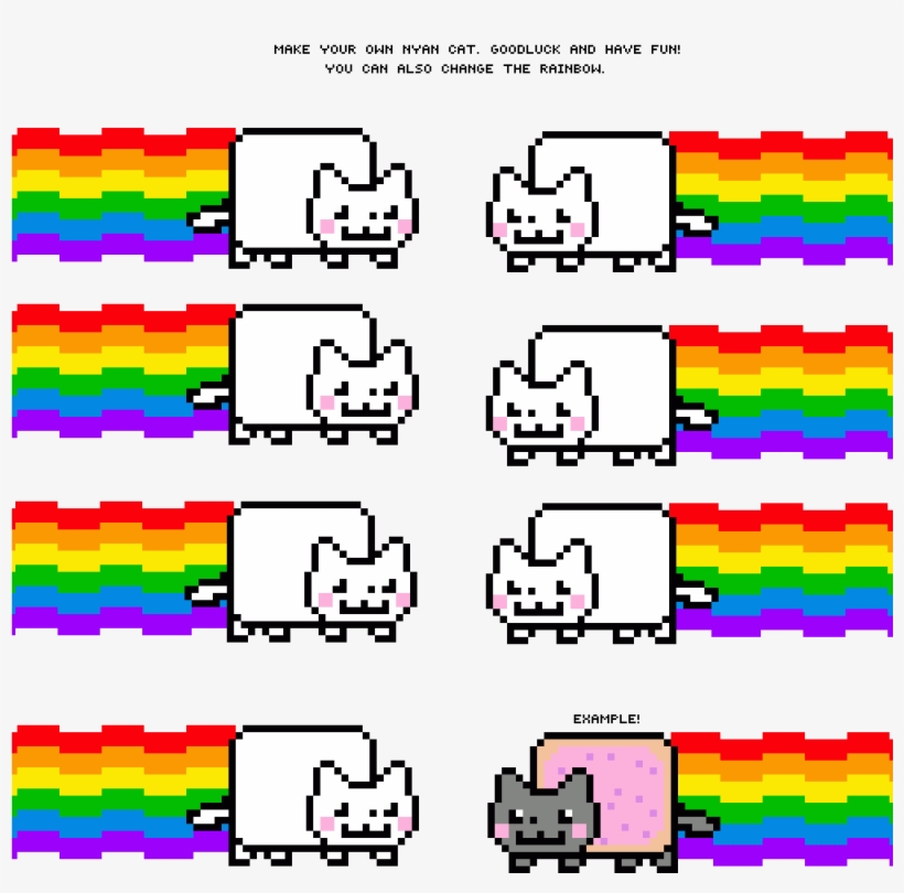 Make Your Own Nyan Cat - Ultra Pro Valent Nyan Cat Deck Protector, 50 Count, transparent png