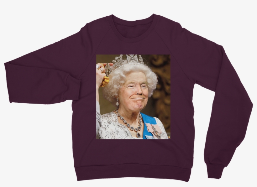 Donald Trump And Queen Elizabeth Face Swap ﻿classic - Earth Star Sign Element Sweatshirt. Tumblr Gift Idea, transparent png