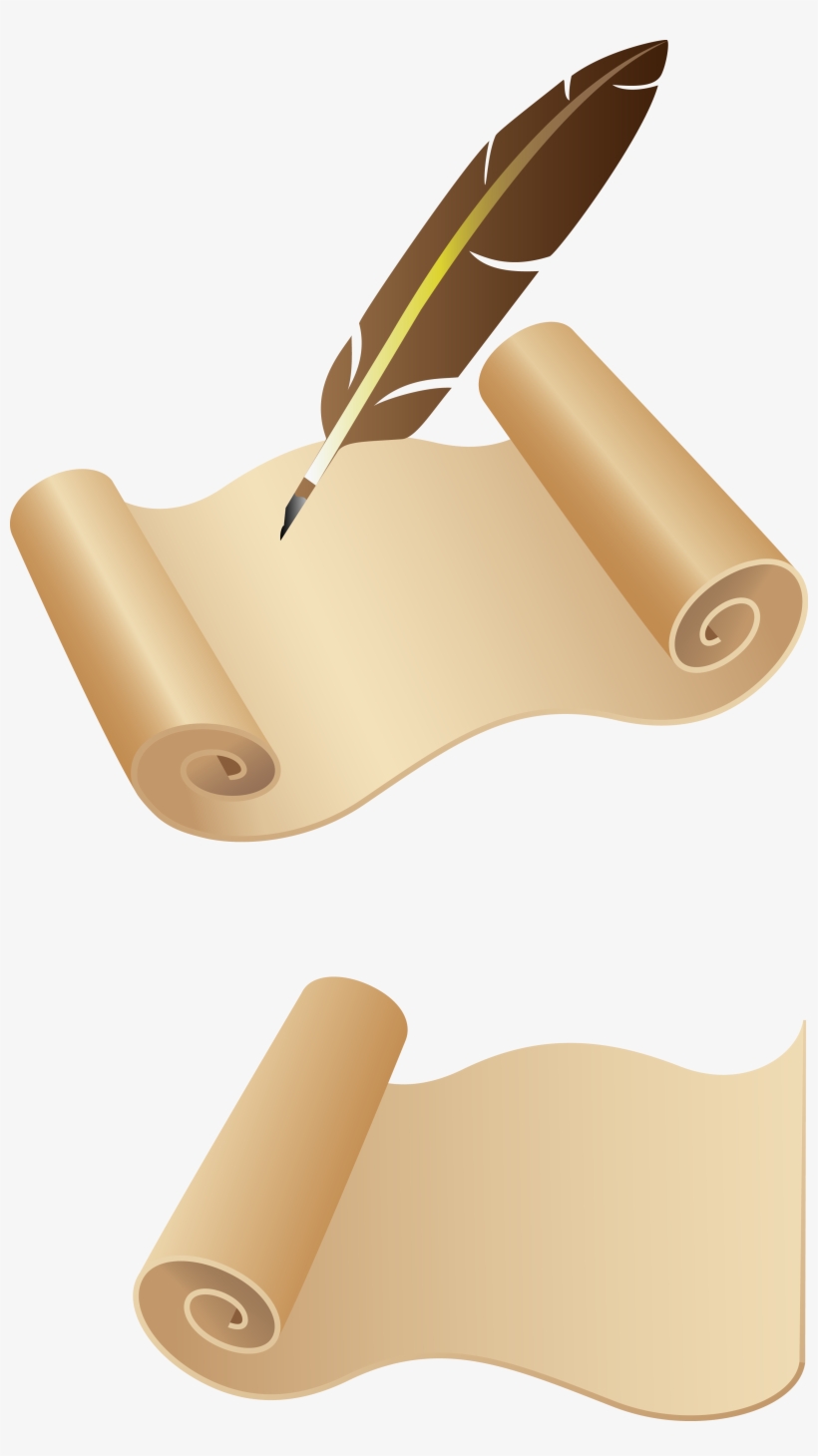 Papel Pluma De Ave Pergamino - Quill Pen, transparent png