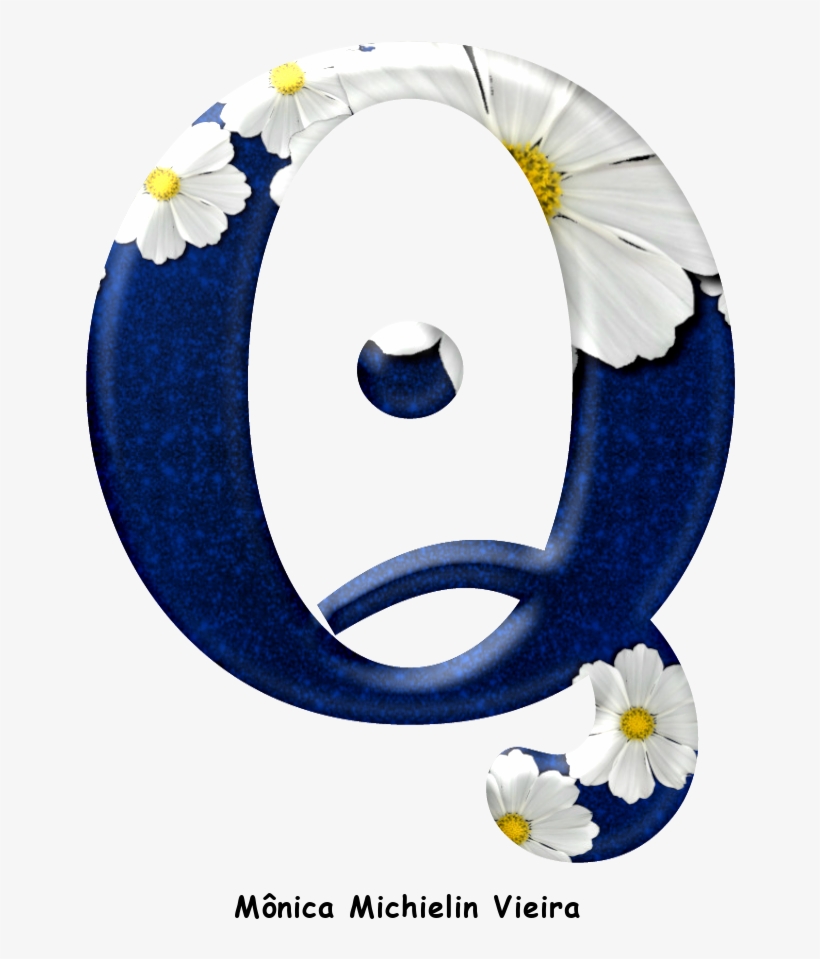 Alfabeto De Margaridas No Fundo Azul Png - Circle, transparent png