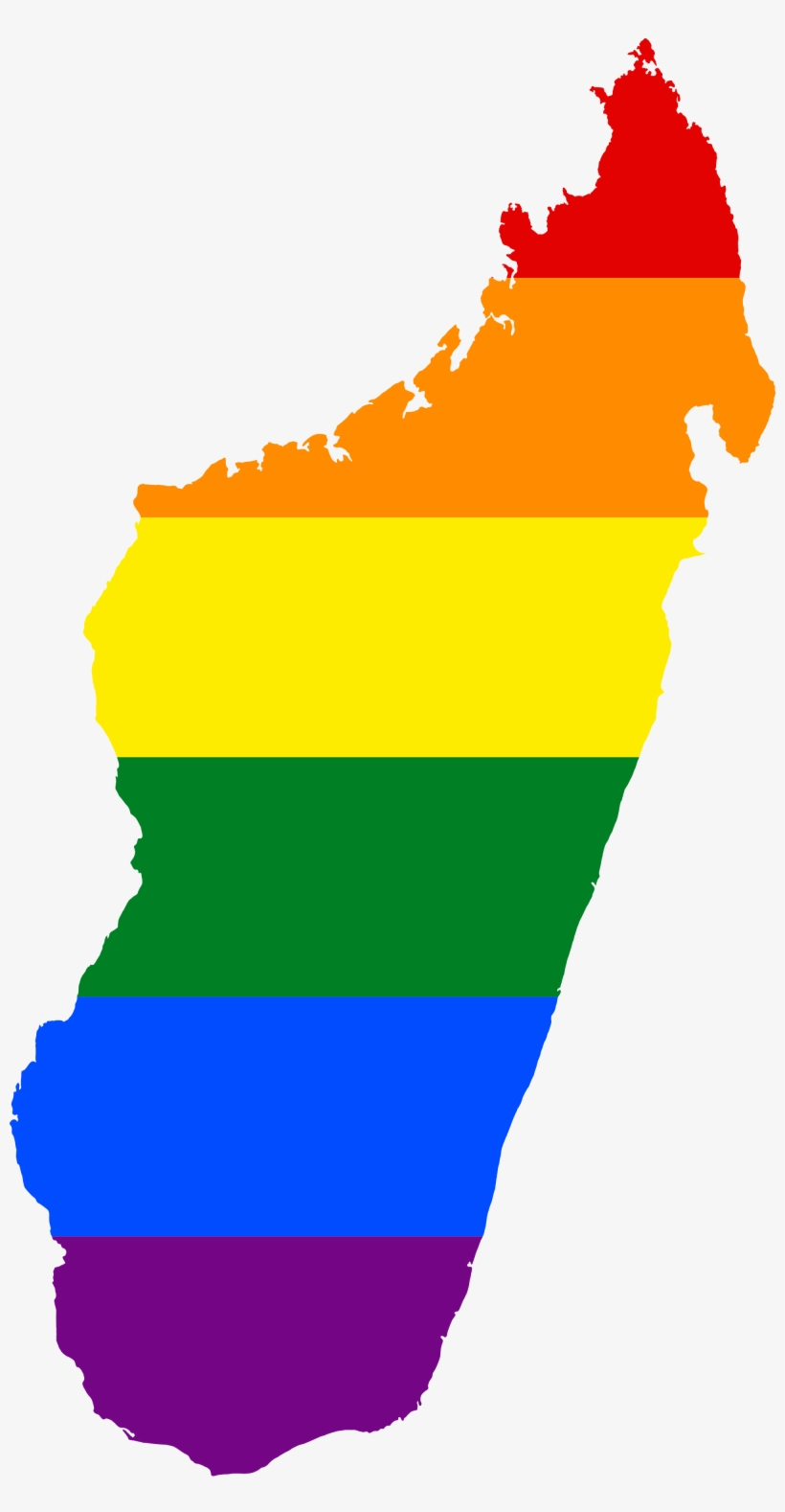 Lgbt Flag Map Of Madagascar - Madagascar Map Vector, transparent png