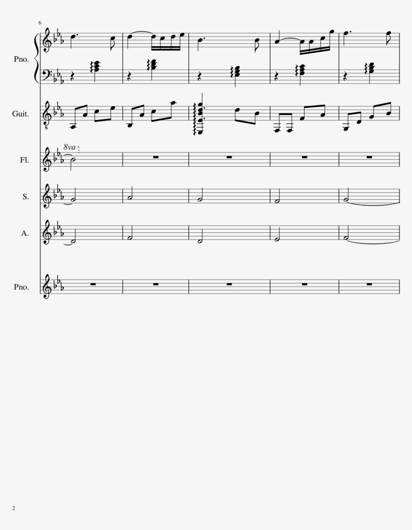 Kairi I Sheet Music Composed By Comp - Core Ngrato Guitar Note, transparent png