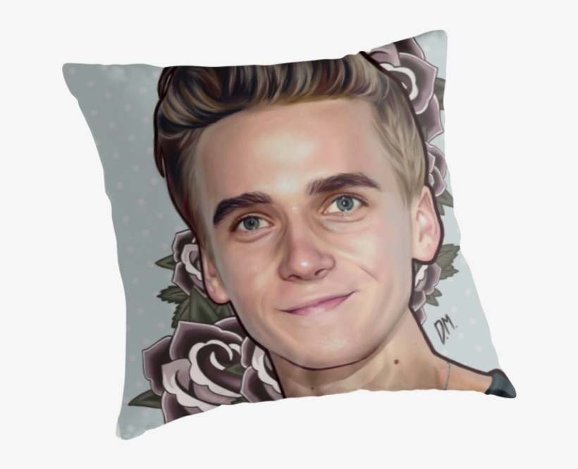 Joe Sugg 'flowers' By Draconamalfoy - Throw Pillow, transparent png