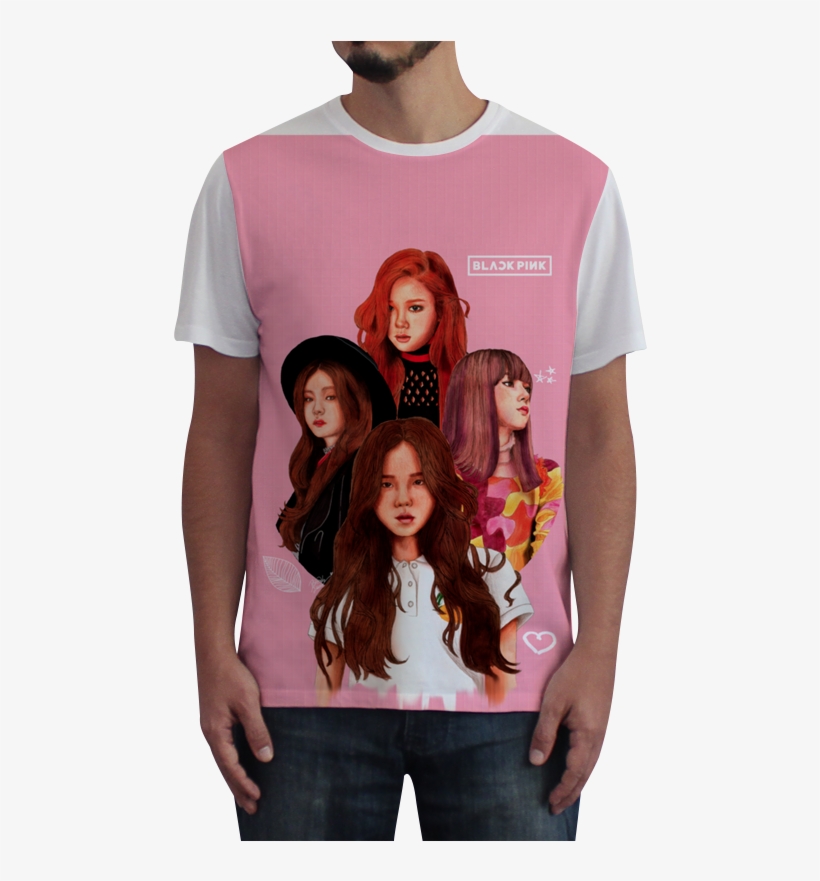Camiseta Fullprint Blackpink - Drawing, transparent png
