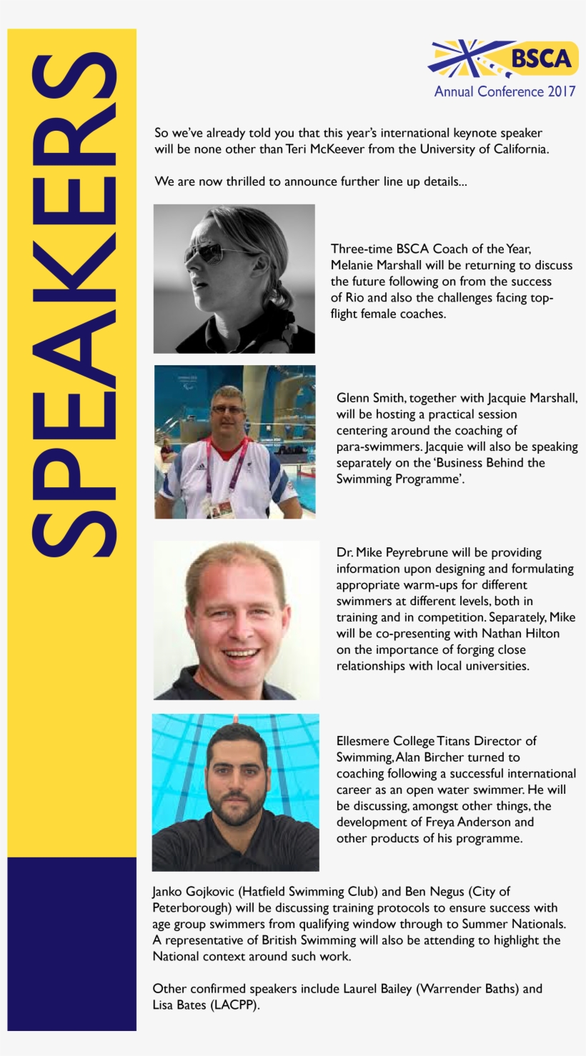 Speaker Promo 1 - British Swimming Coaches Association, transparent png