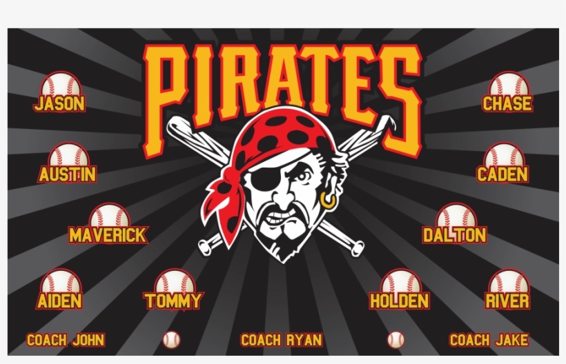 3'x5′ Vinyl Banner Pirates - Pittsburgh Pirates, transparent png