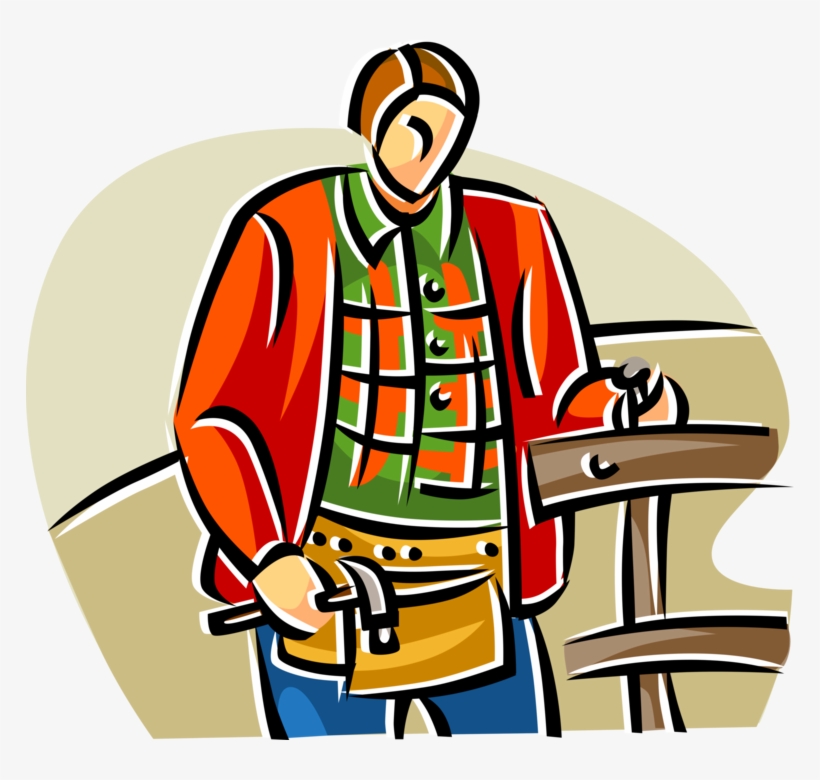 Vector Illustration Of Handyman Home Renovation Fence, transparent png