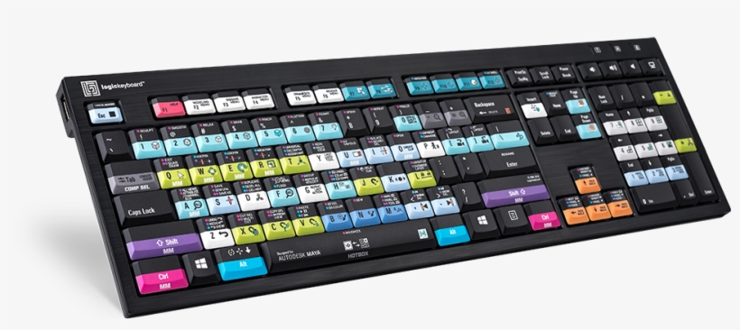 Pc Nero Slim Line Keyboard - Logickeyboard, transparent png