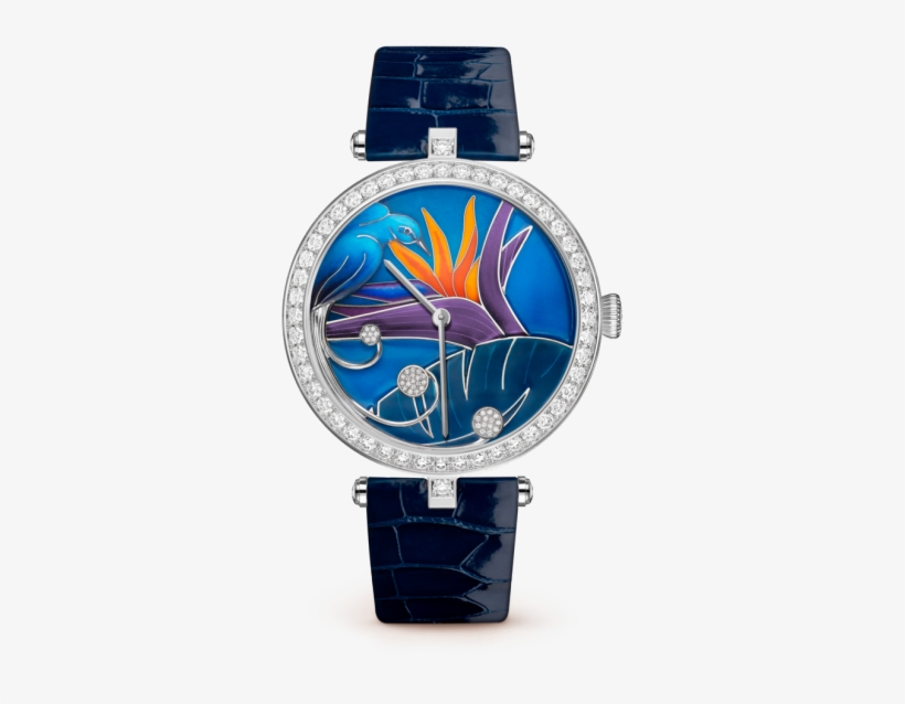 Lady Arpels Jour Nuit Oiseaux De Paradis, Gold - Van Cleef Watch 2001, transparent png