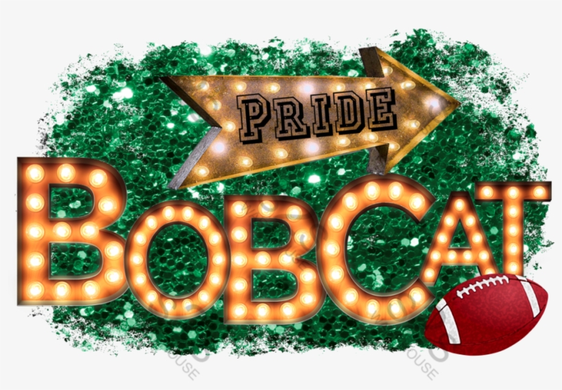 Bobcats Pride Green - Roter Imitat-glitzer Fleecedecke, transparent png