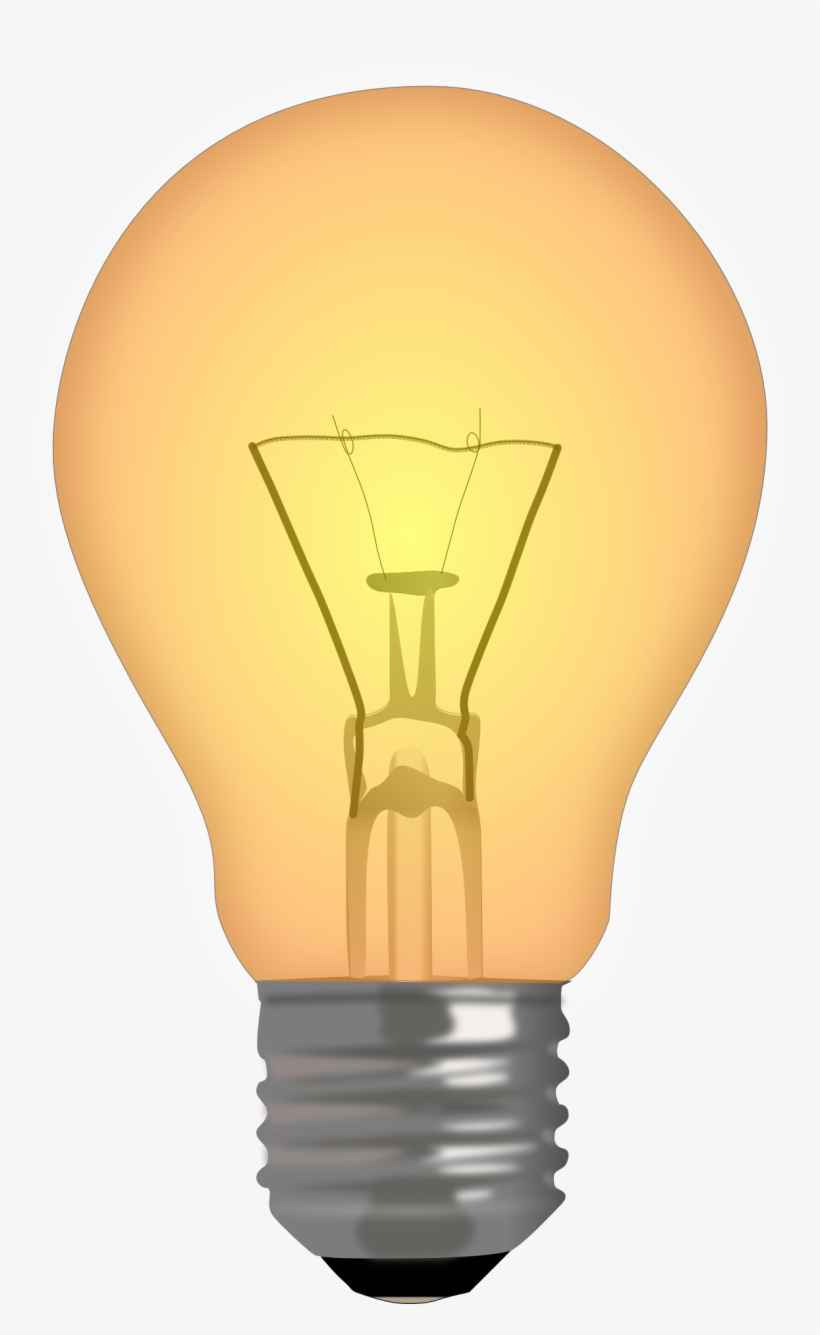 Light Lamp Incandescent Spotlight Bulb Free Png Hq - Lit Light Bulb Clipart, transparent png