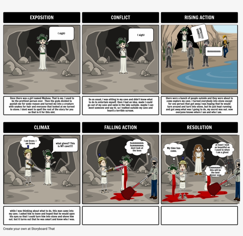 Medusa The Terrible Creature - Cartoon, transparent png