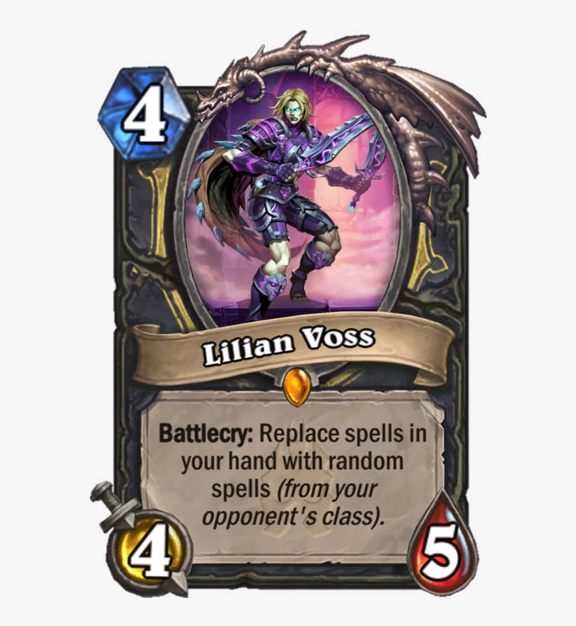 Lilian Voss Card - Hearthstone Old Gods Cards, transparent png
