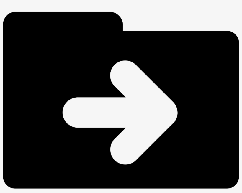 Folder Filled Tool With Right Arrow Comments - Clip Art, transparent png