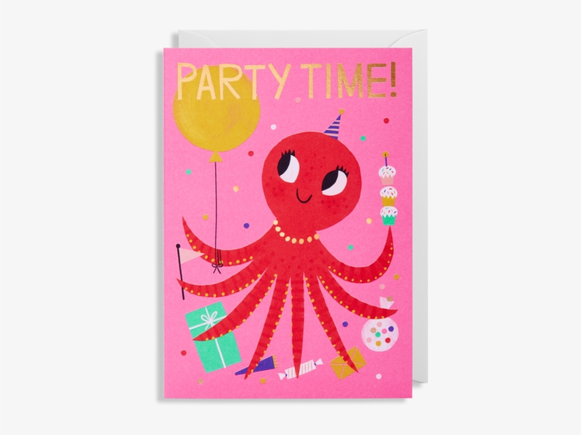 Party Time Octopus Card By Allison Black Lagom Design - Allison Black - Party Time! Octopus Card By Lagom, transparent png